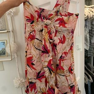 NWT Billabong floral one shoulder dress